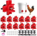 12 Pcs Leakproof Poultry Watering System U6897