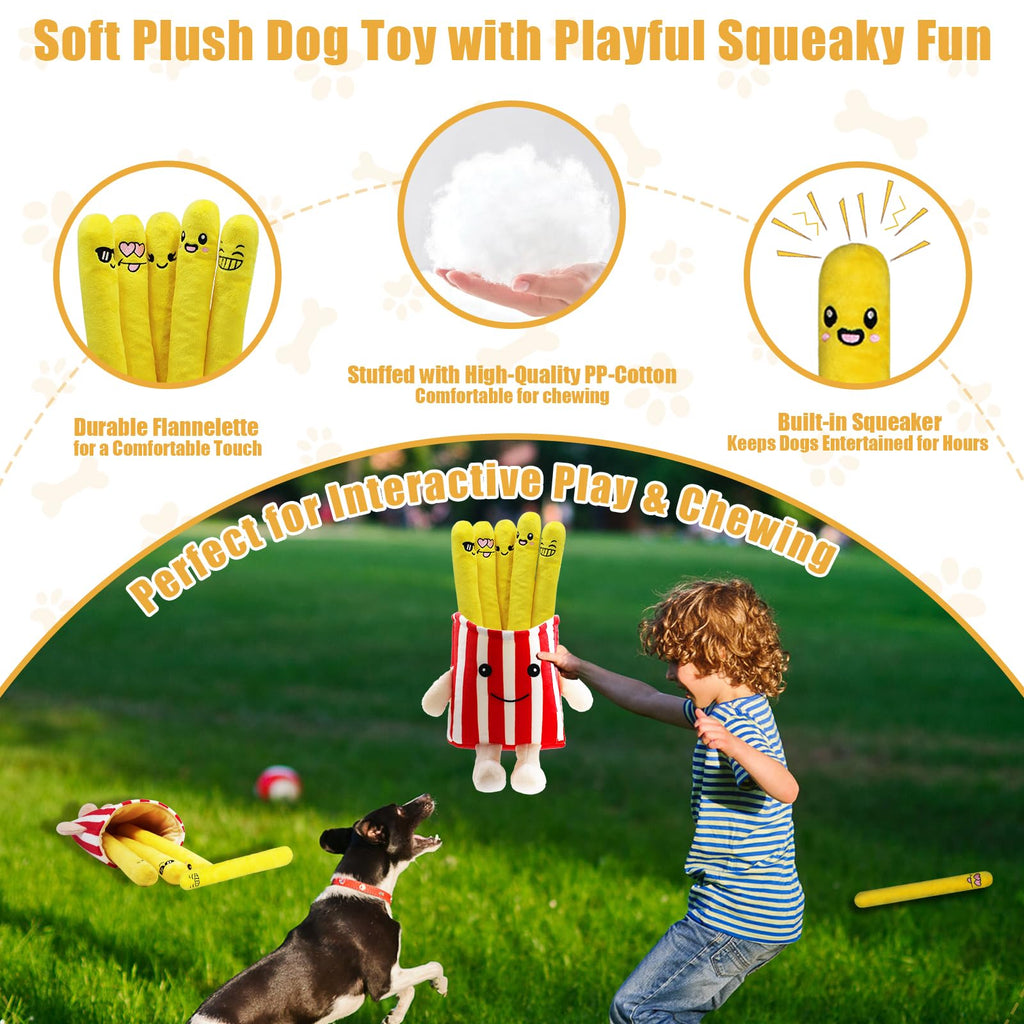 5 Pack Plush Dog Chew Toys F59986