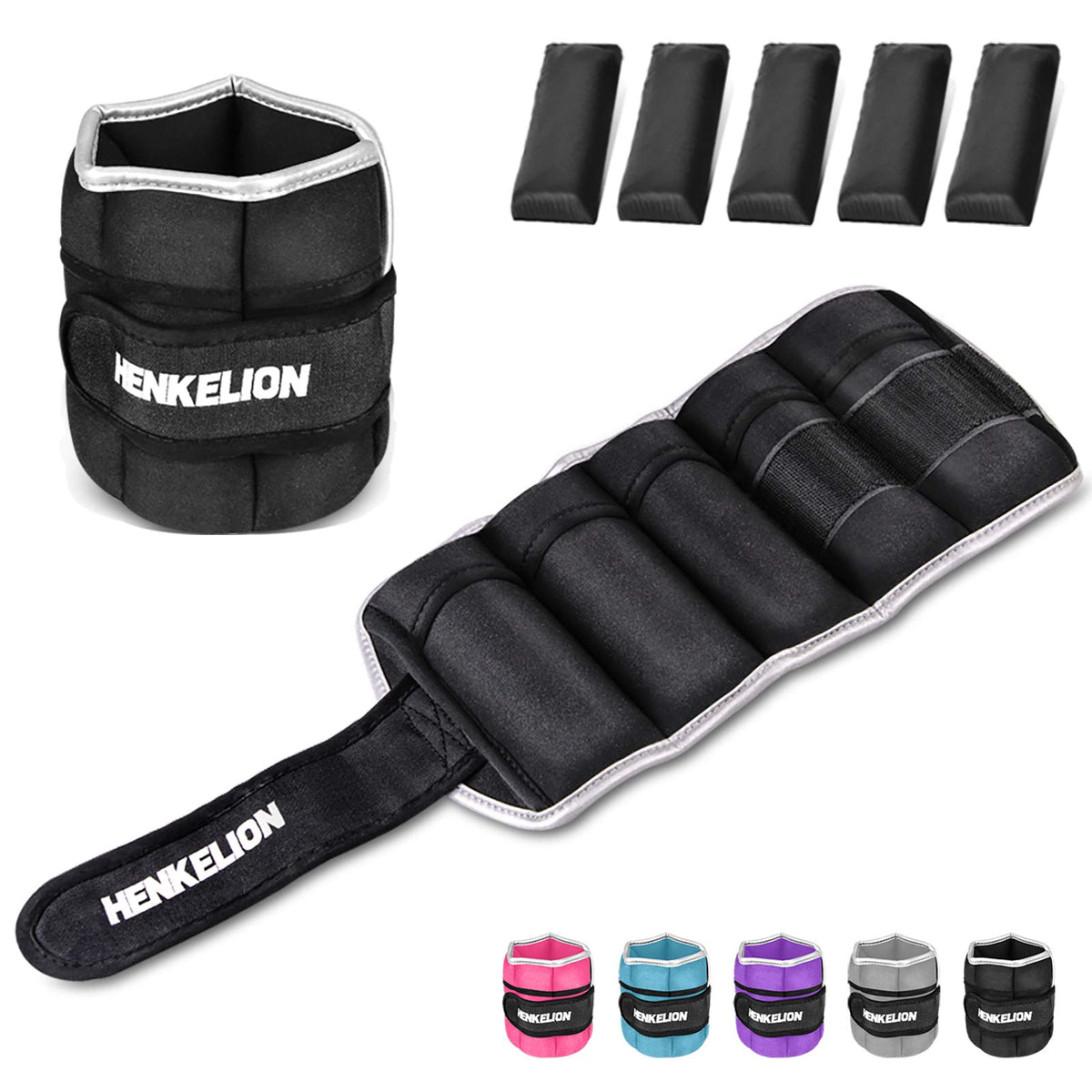 1 Pair Adjustable Ankle Weights Set X335194