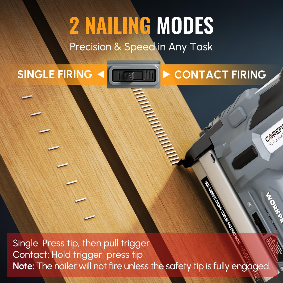 20V Cordless 18 Gauge 2-in-1 Nail & Staple Gun J323210