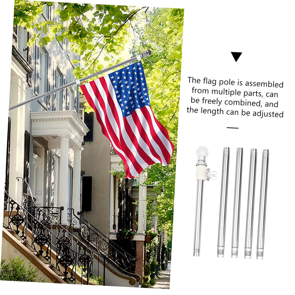 Stainless Steel 6 Foot Adjustable Wall Mount Flagpole Kit X9542