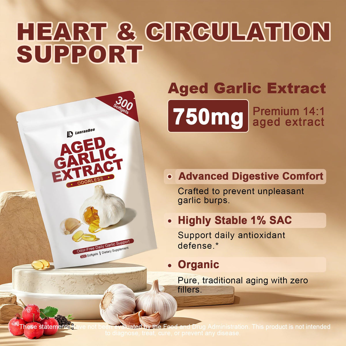 Aged Garlic Extract 750mg Softgels A93258