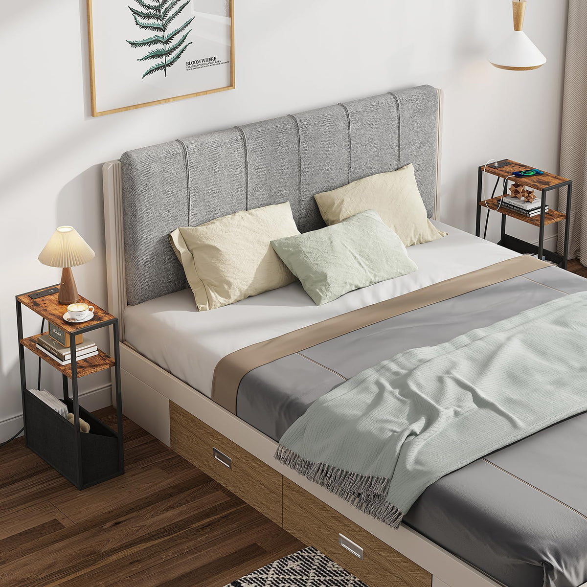Narrow Side Table with Charging Station X118392