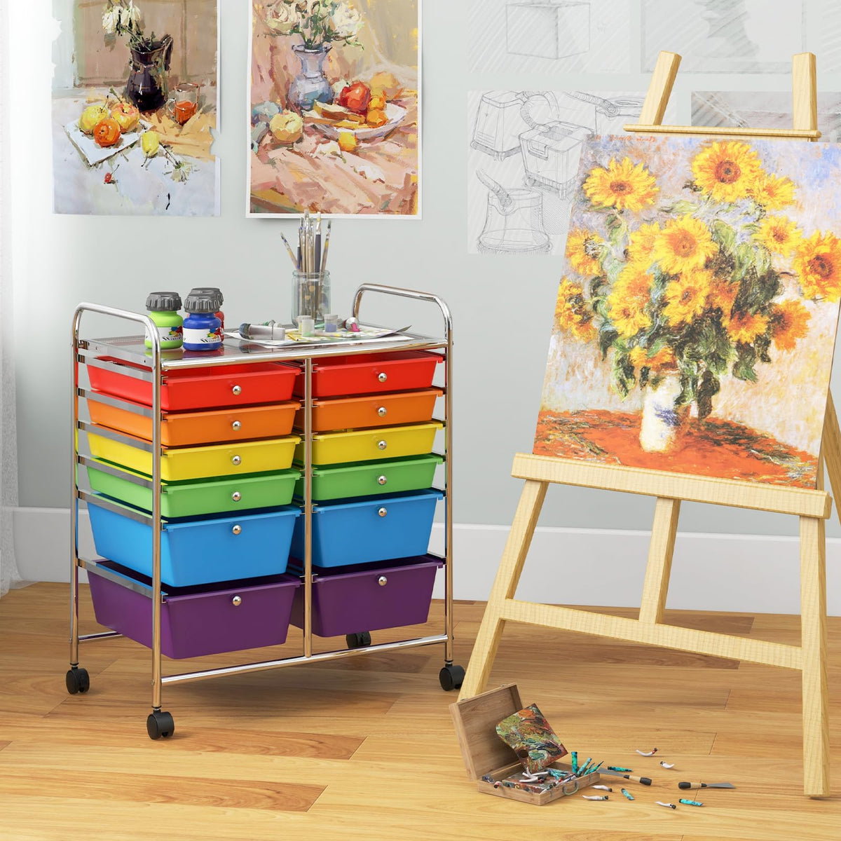 12 Drawer Rolling Storage Cart S364982