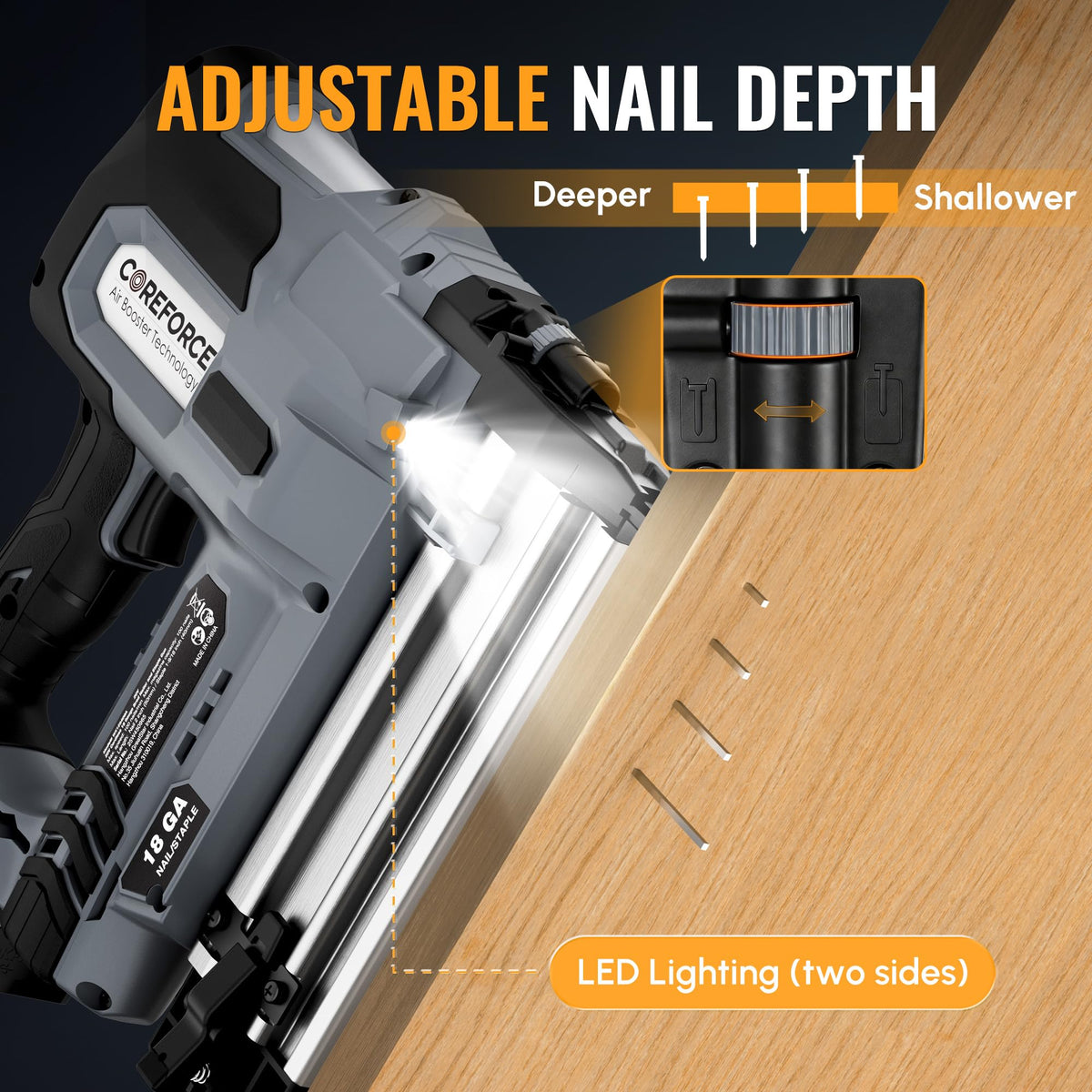 20V Cordless 18 Gauge 2-in-1 Nail & Staple Gun J323210