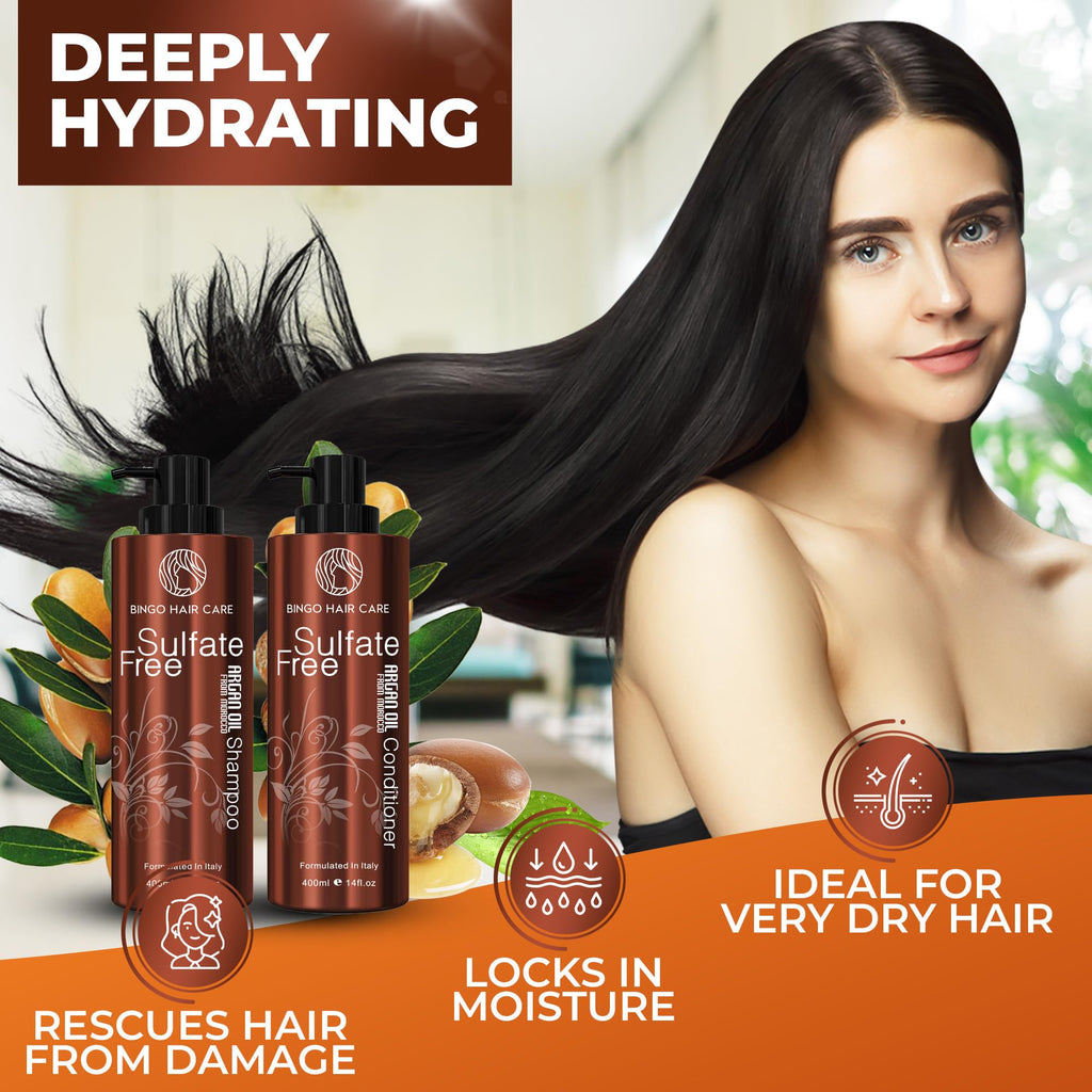 Sulfate Free Argan Oil Shampoo and Conditioner Set X948718