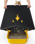 Cat Litter Mat 30 x 24 in Waterproof Non-Slip Black R248