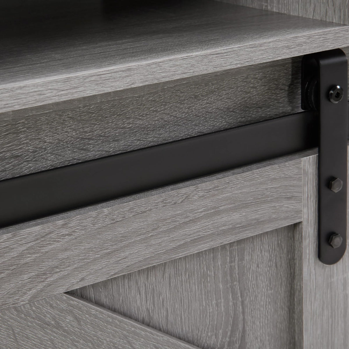 65" Grey TV Stand with Sliding Doors M8926