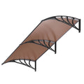 Brown Polycarbonate Window Door Awning 38 Inch x 78 Inch A3479