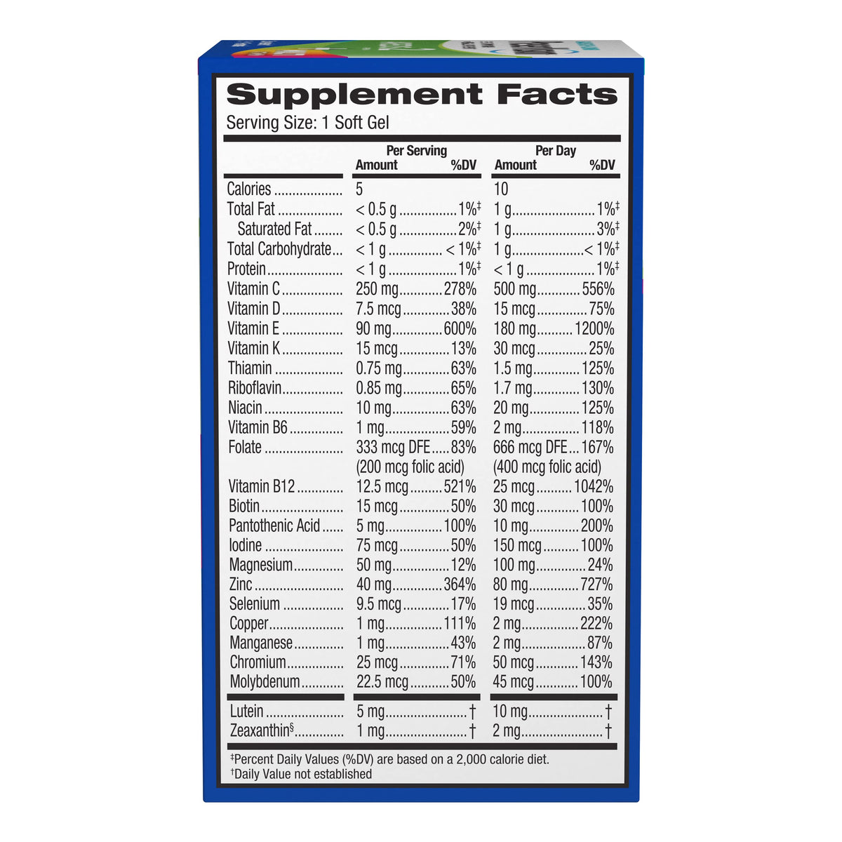 Multivitamin Eye Vitamins 100 Softgels T7941