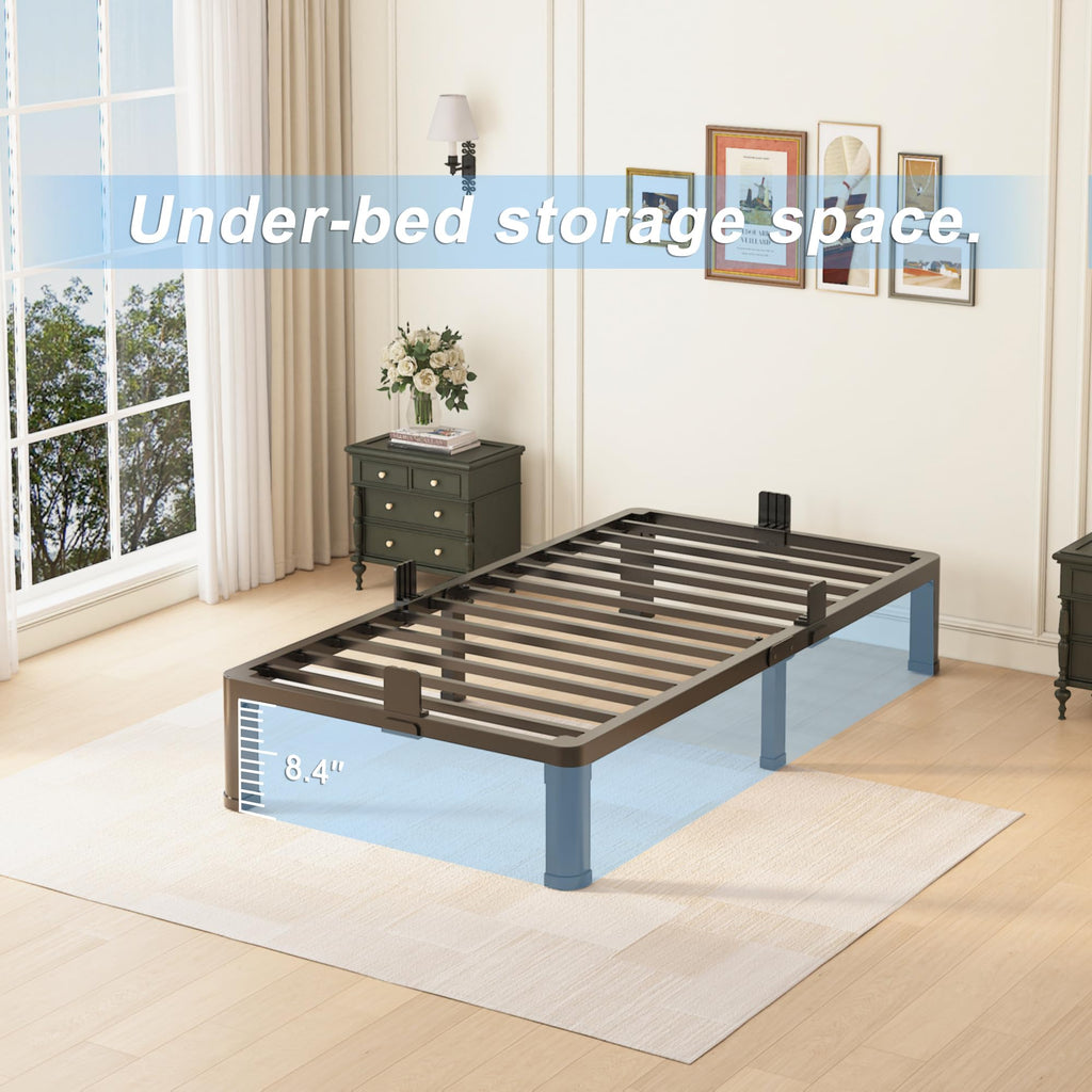 10 inch Twin Bed Frame with Round Corner Legs J839
