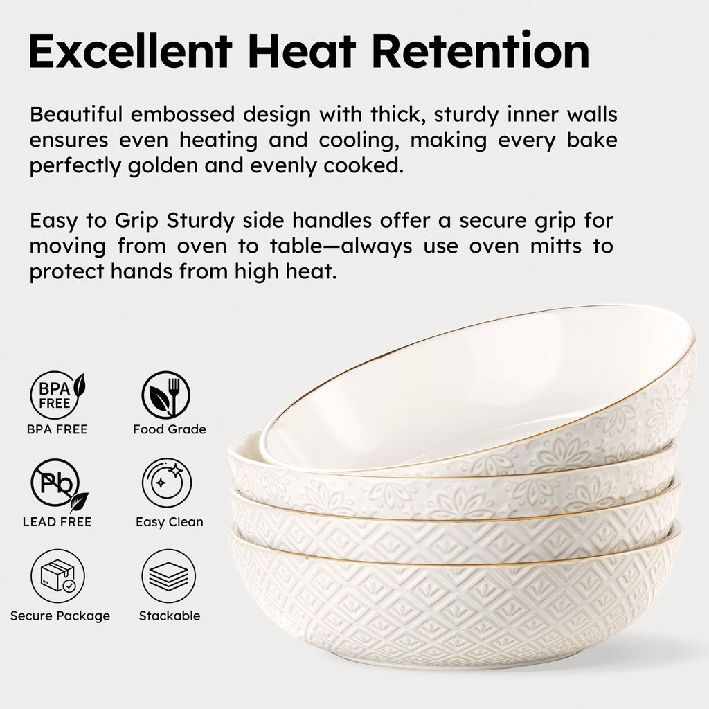 36 oz Set of 4 Ceramic Pasta Bowl T50920