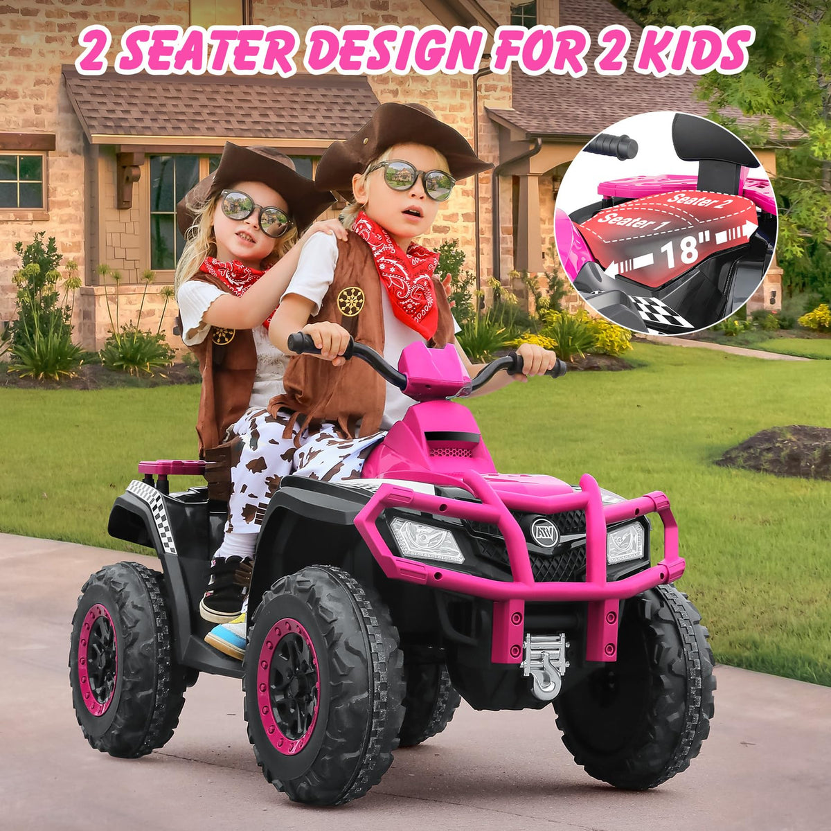 24V 2 Seater 4WD Off-Road Ride on ATV X379748