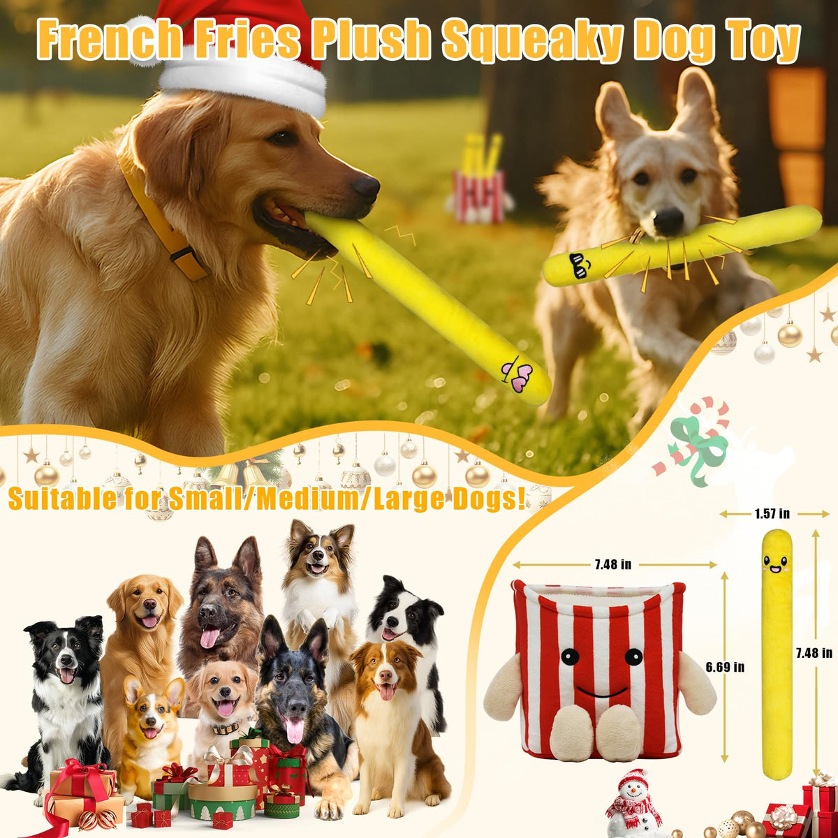 5 Pack Plush Dog Chew Toys F59986