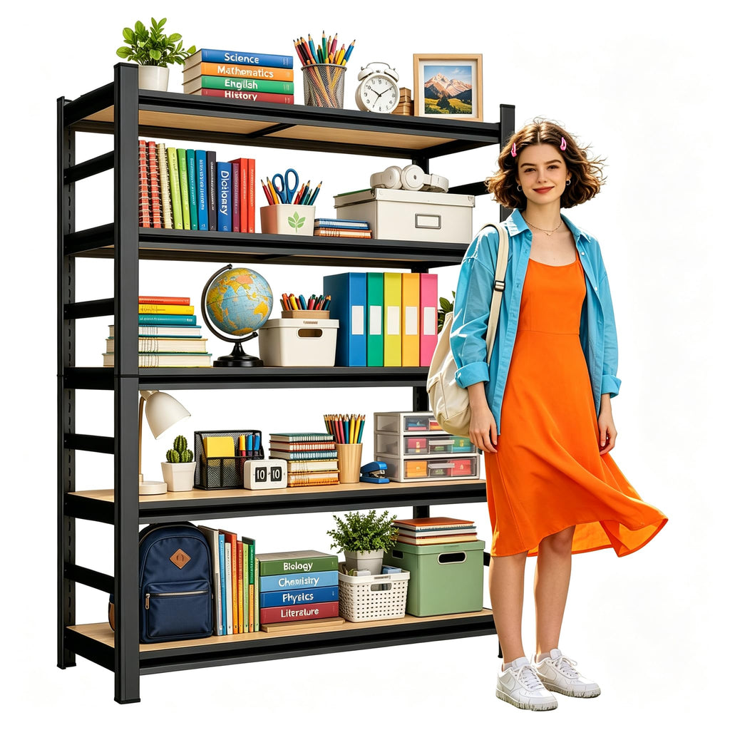 Heavy Duty Wood 5 Tier Bookshelf A3982
