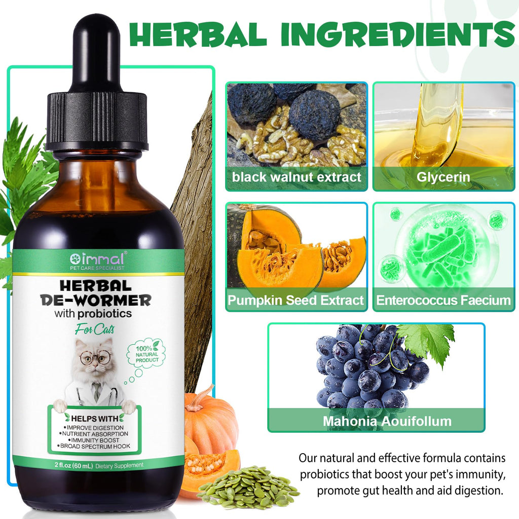 Herbal Cat Supplement Drops with Probiotic 60ml X85942