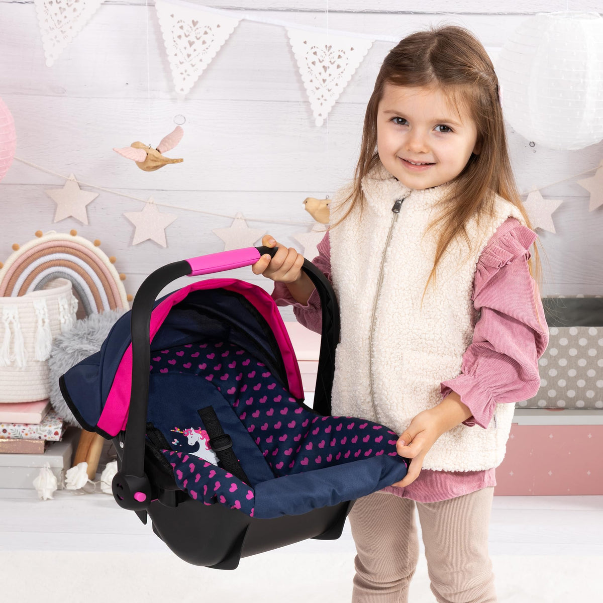 Doll Car Seat with Sun Canopy S84001