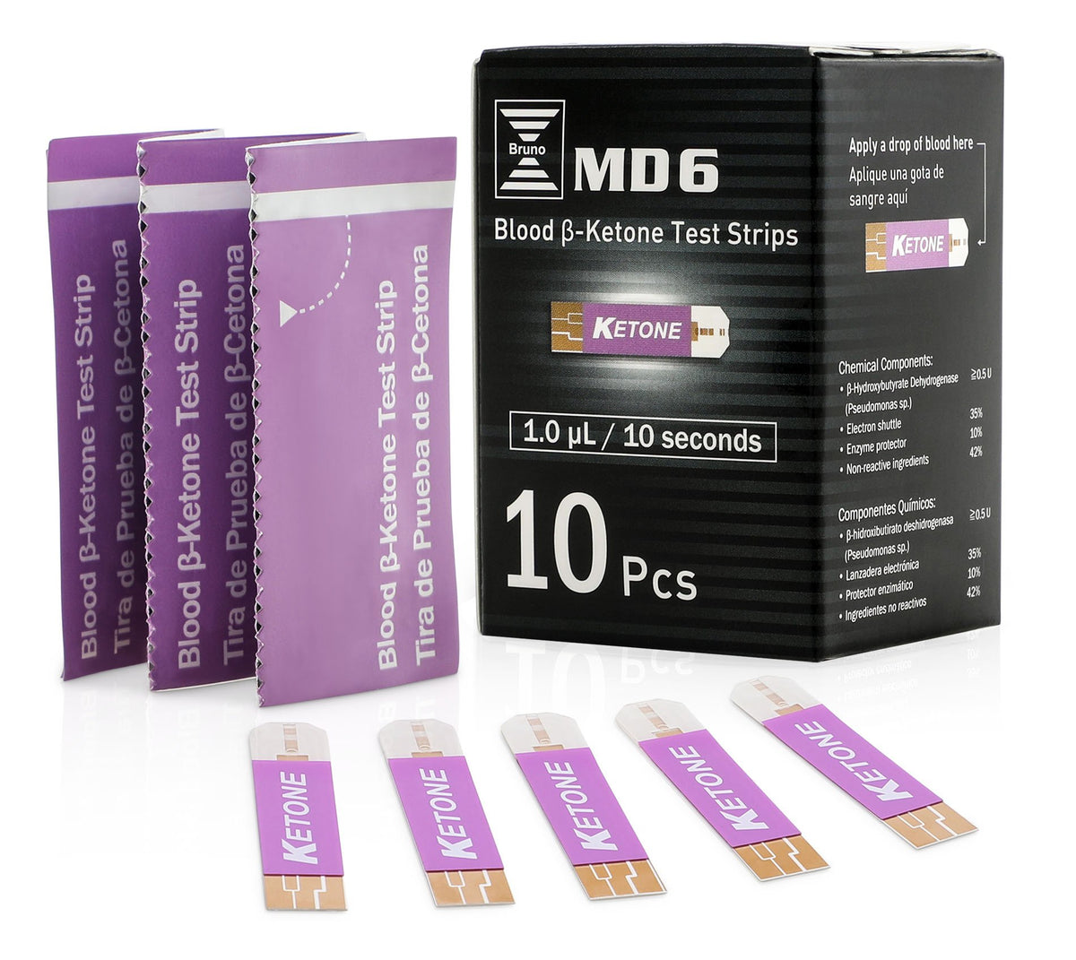 10 Ketone Test Strips Pack of 3 A91232