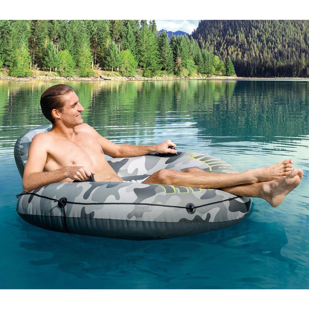 Inflatable Floating Water Tube Raft with Cup Holders, 4 Pack X8241