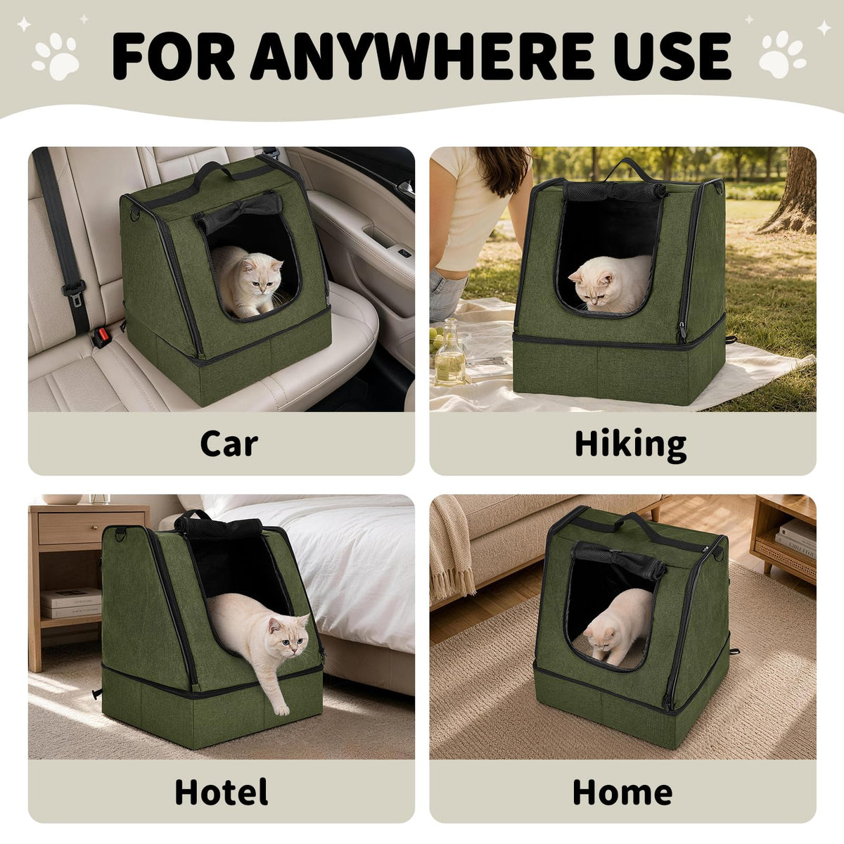 Portable Cat Litter Box with Waterproof Bag and Lid Z979609