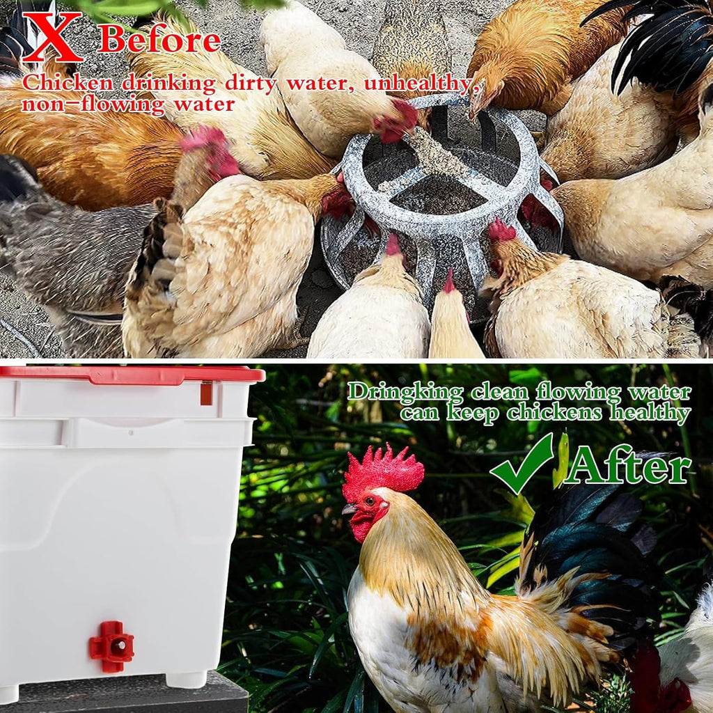 12 Pcs Leakproof Poultry Watering System U6897