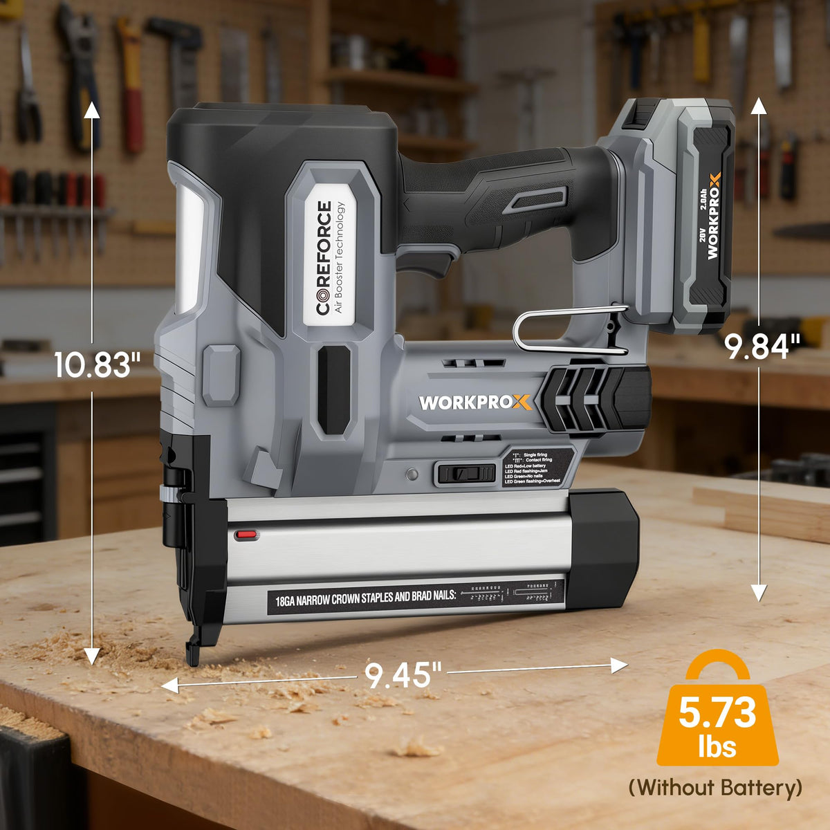 20V Cordless 18 Gauge 2-in-1 Nail & Staple Gun J323210