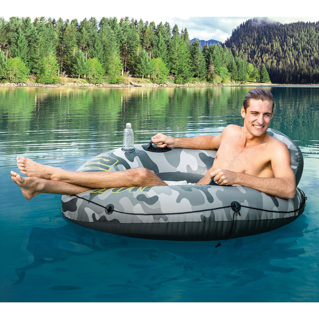 Inflatable Floating Water Tube Raft with Cup Holders, 4 Pack X8241