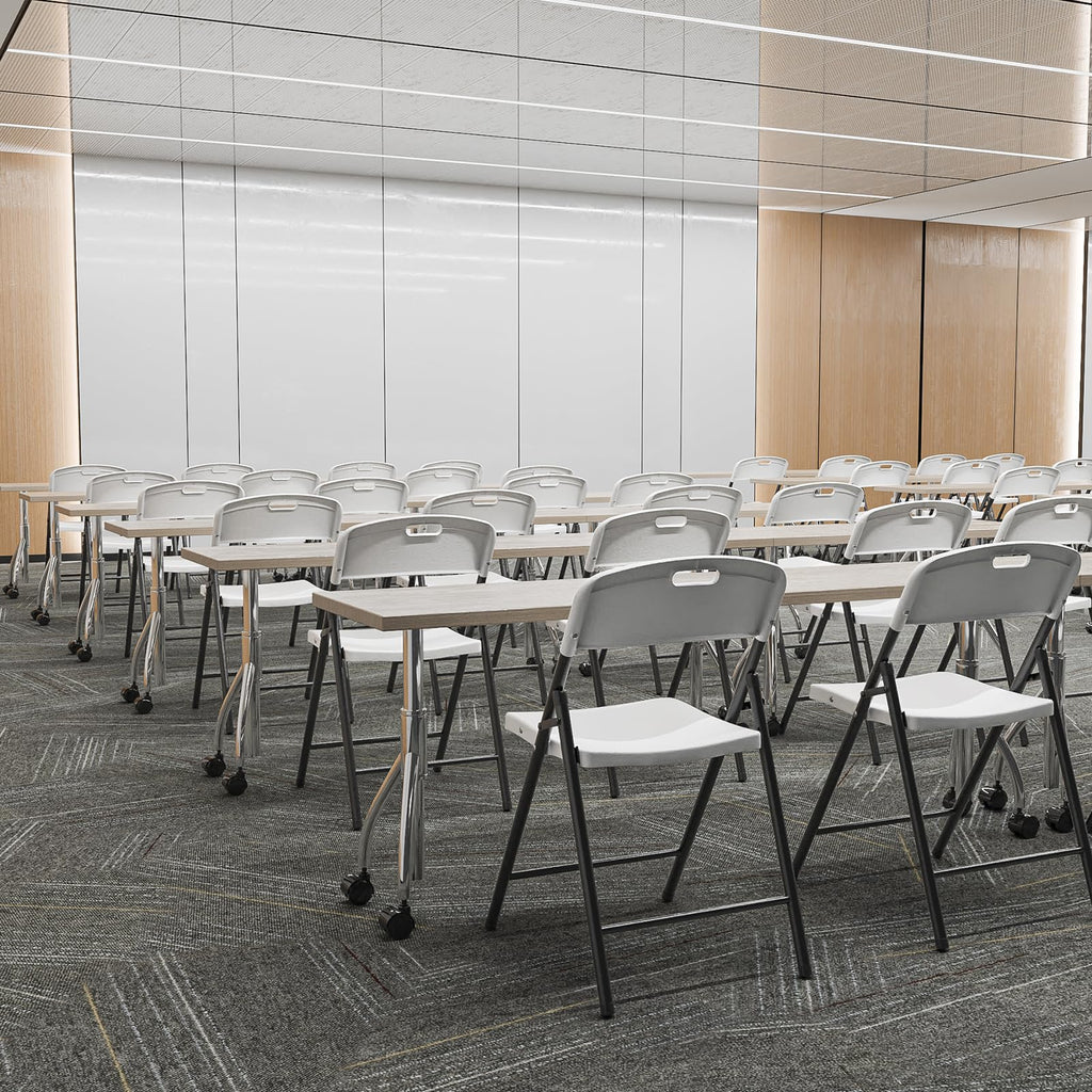 White Plastic Folding Chairs 10-Pack P60773