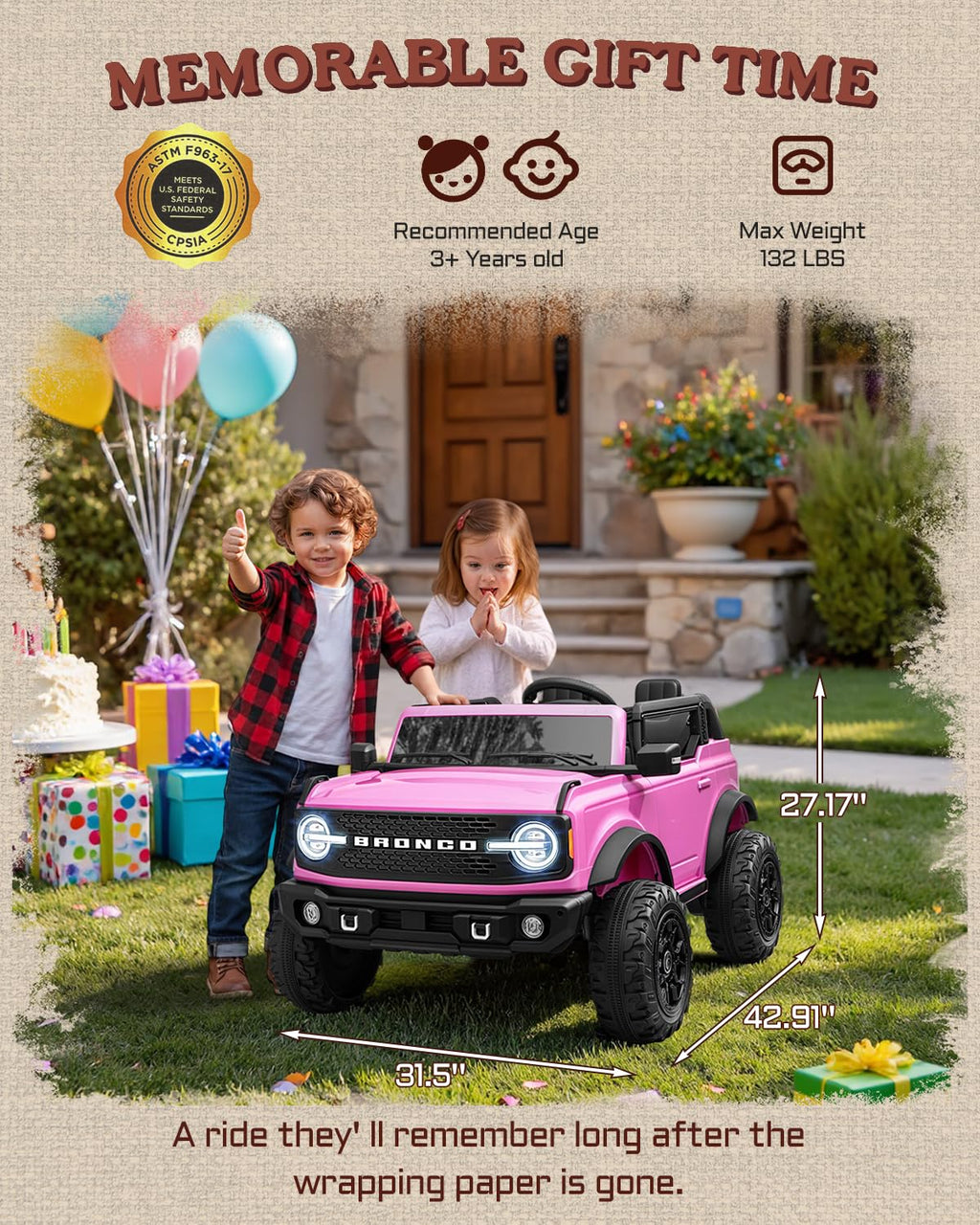 24V 2 Seater Electric Ride on Truck with Remote Control A945346