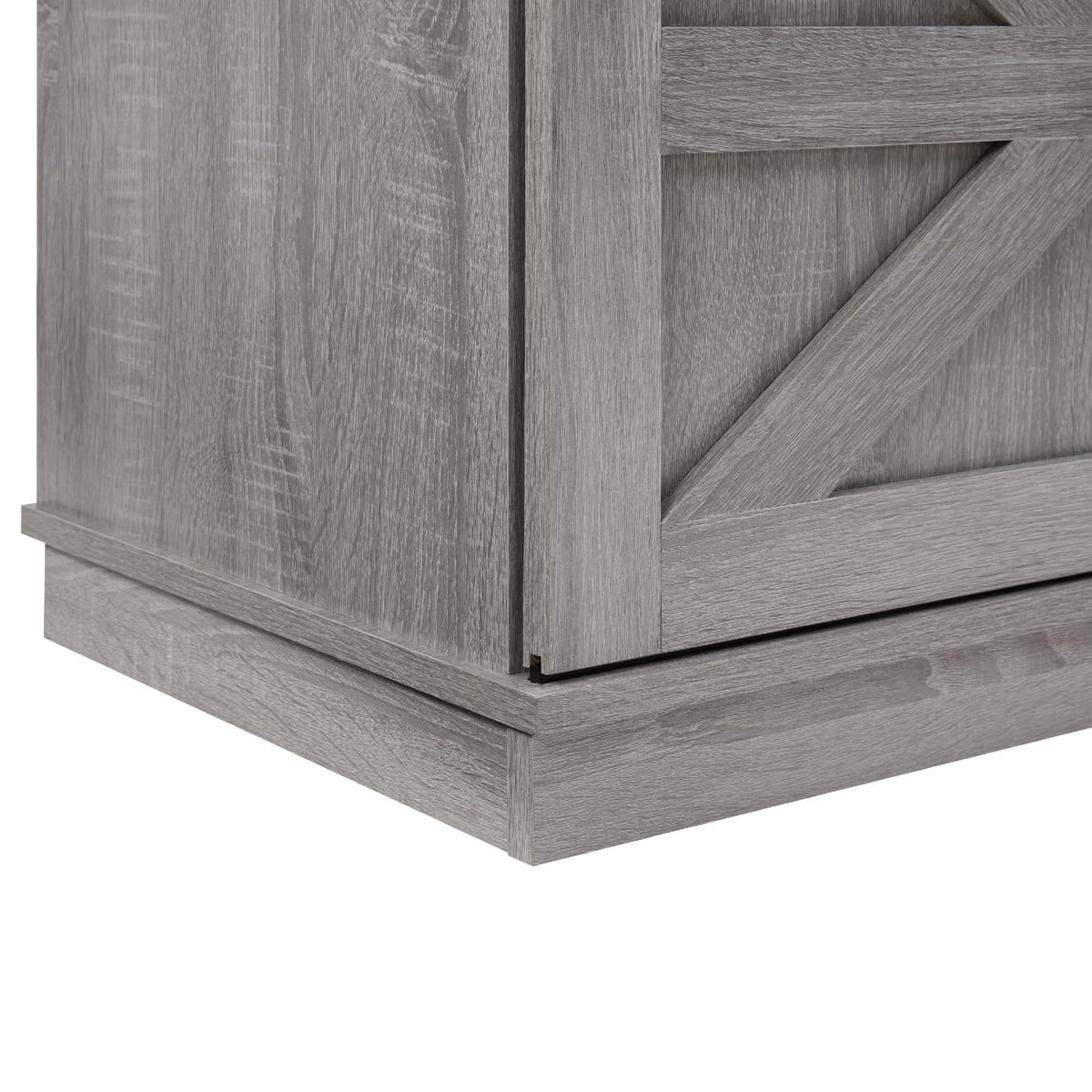 65" Grey TV Stand with Sliding Doors M8926