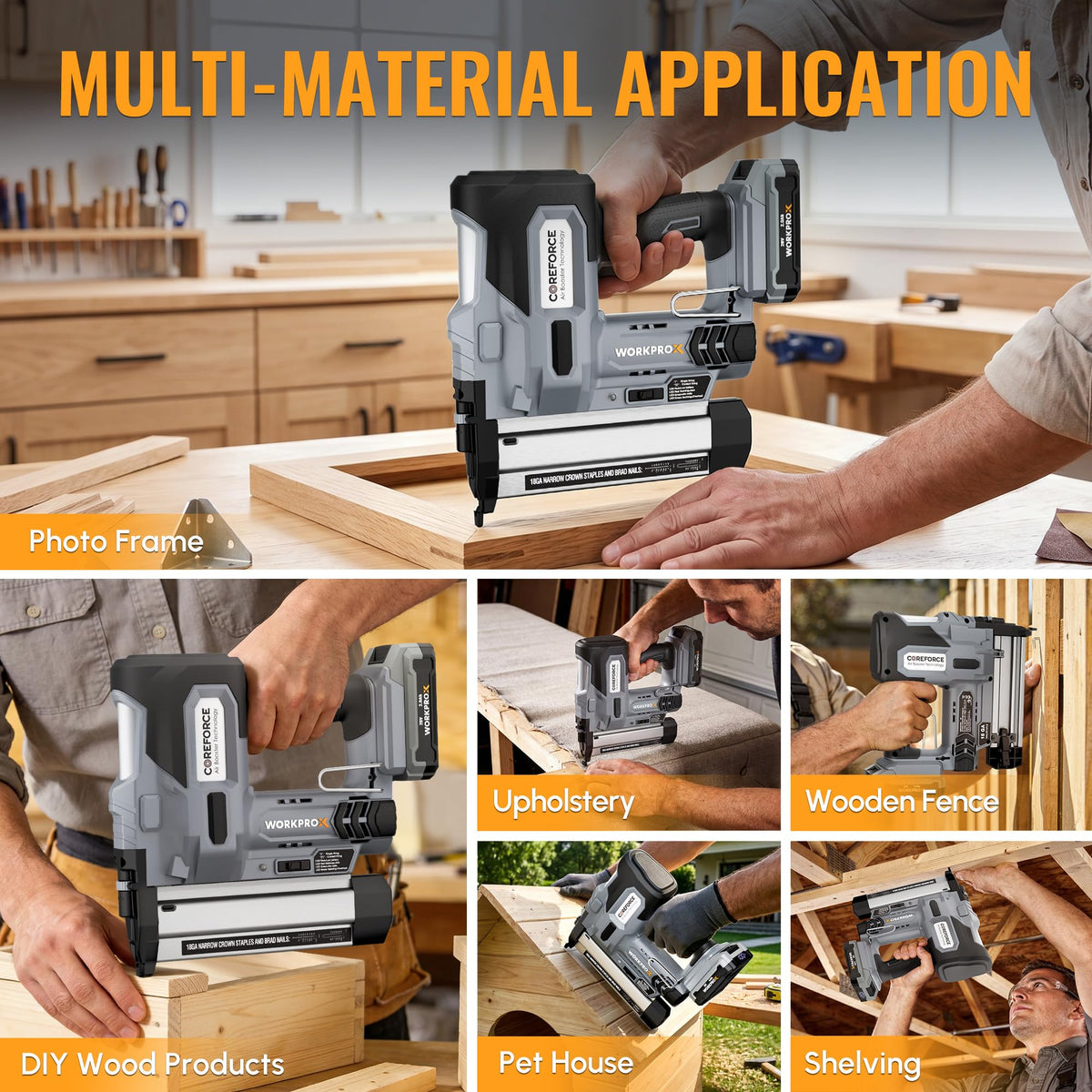 20V Cordless 18 Gauge 2-in-1 Nail & Staple Gun J323210