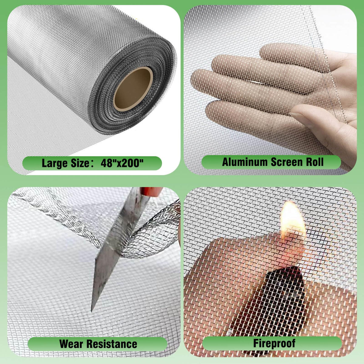 Aluminum Screen Roll with Spline & Rolling Tool B2200