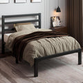 Twin Size Black Metal Bed Frame with Headboard N48639