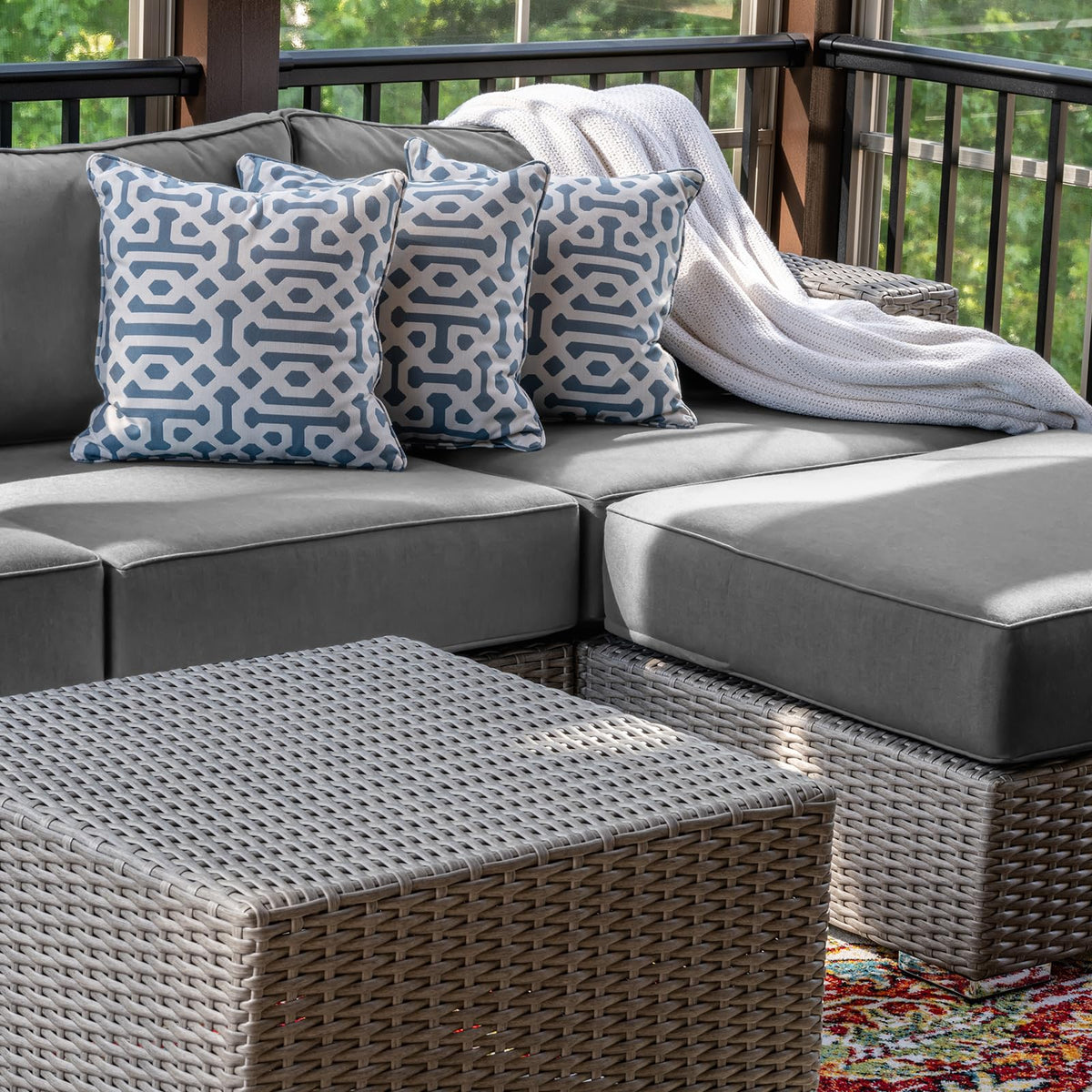 14 Piece Outdoor Waterproof Cushion Covers with Zipper A33725