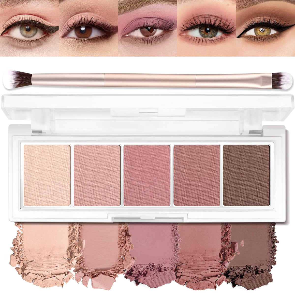 5 Colors Matte Eyeshadow Palette T609582