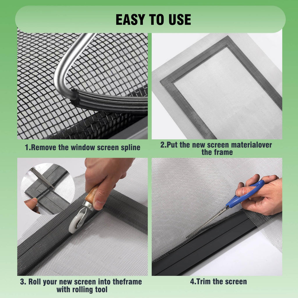 Aluminum Screen Roll with Spline & Rolling Tool B2200