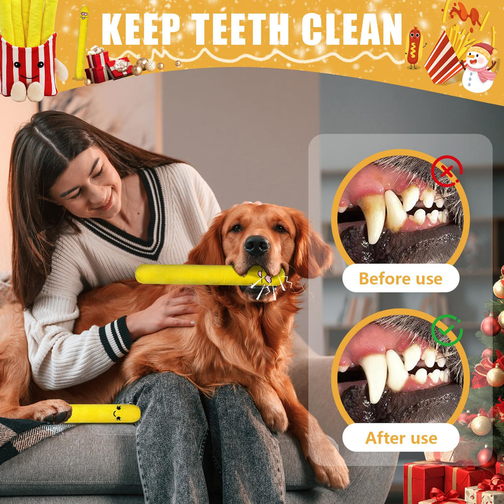 5 Pack Plush Dog Chew Toys F59986