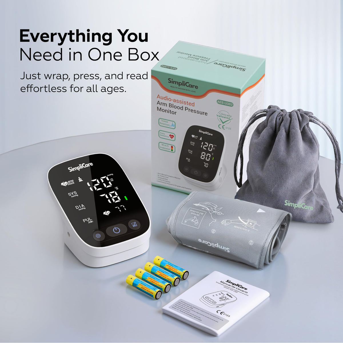 Blood Pressure Monitor with XL Cuff and LED Display U1816