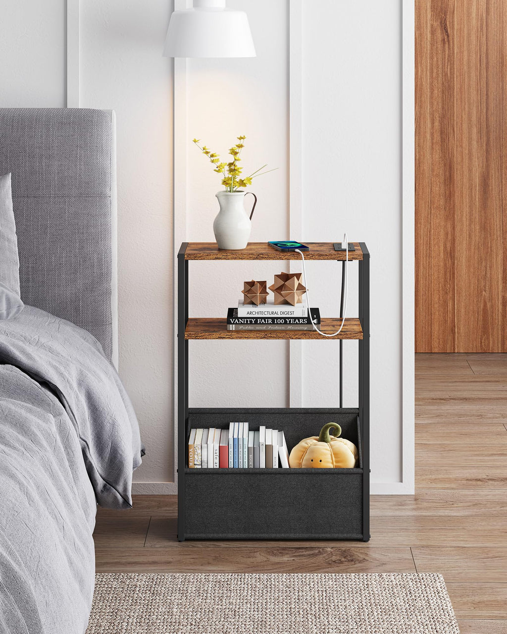 Narrow Side Table with Charging Station X118392