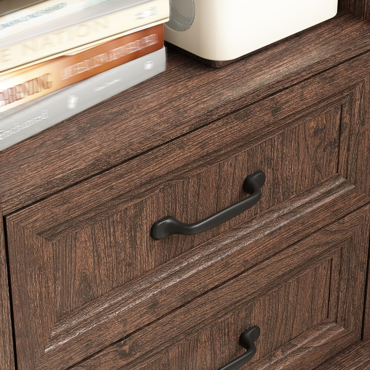 Brown 2 Drawer Nightstand Set of 2 V70904