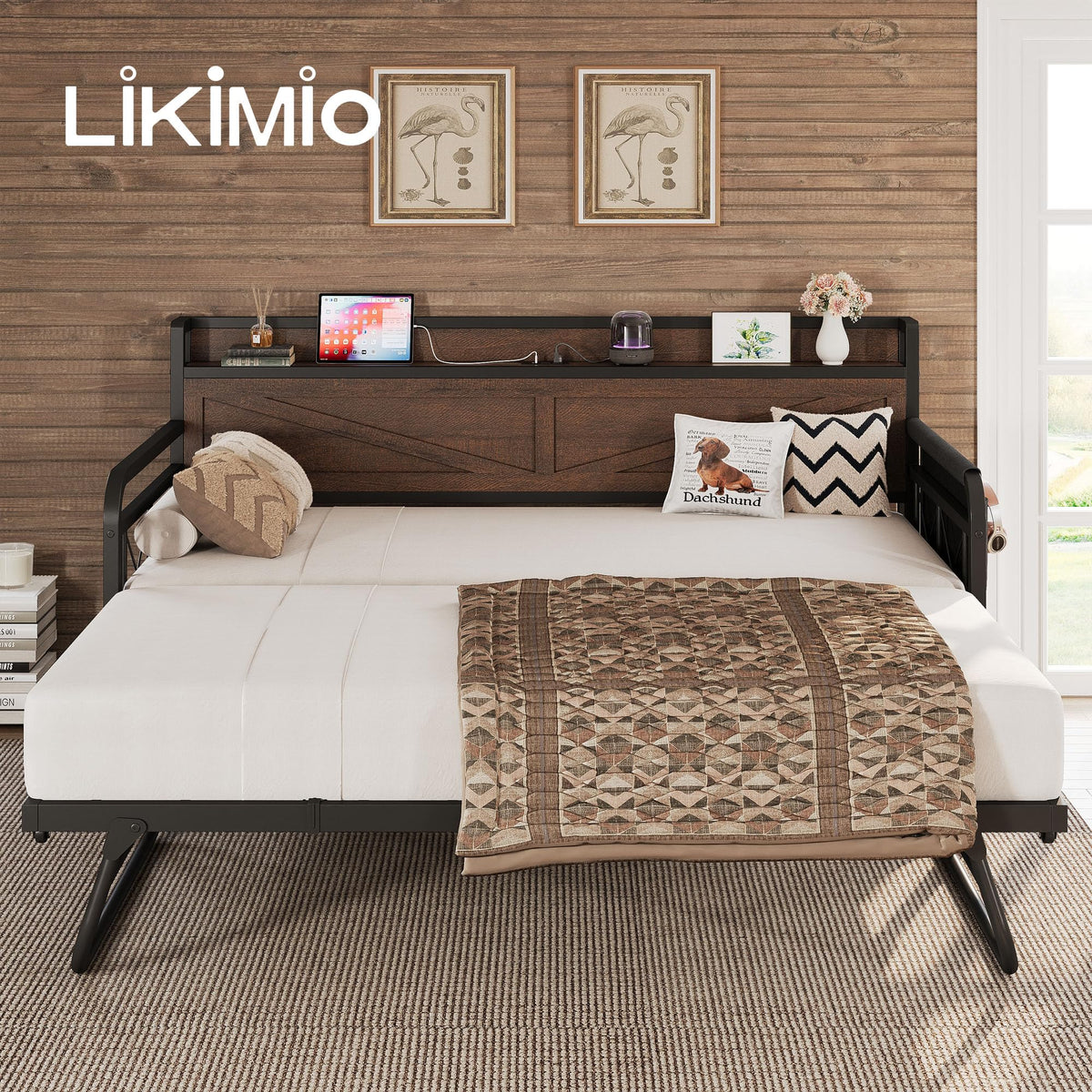 Twin Daybed with Pop Up Trundle Z55059