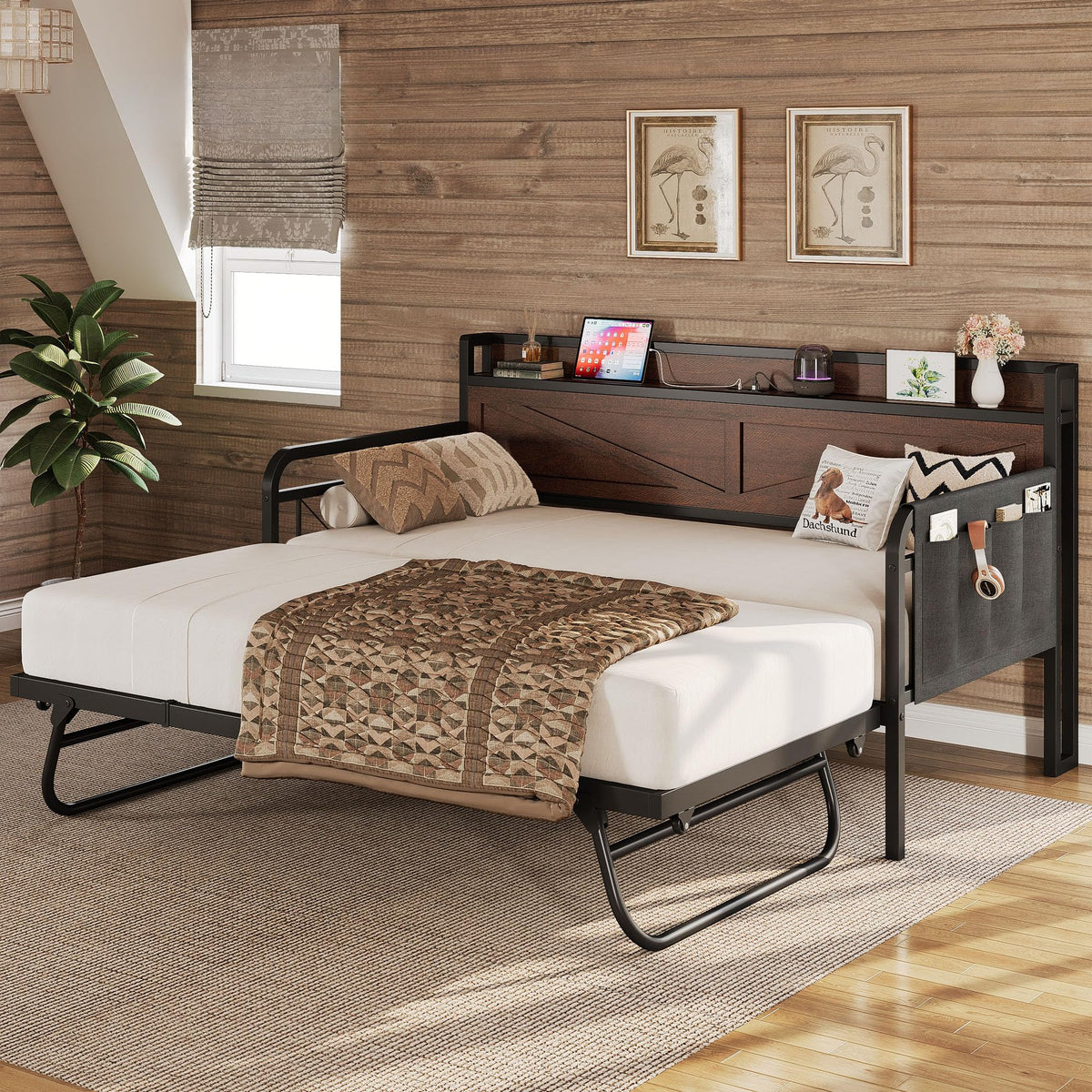 Twin Daybed with Pop Up Trundle Z55059